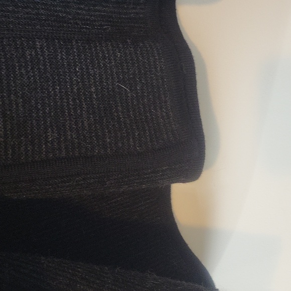 BEYOND THREADS Black Alpaca Wool Blend Wrap Lagonlook Cardigan Sweater - Picture 6 of 11